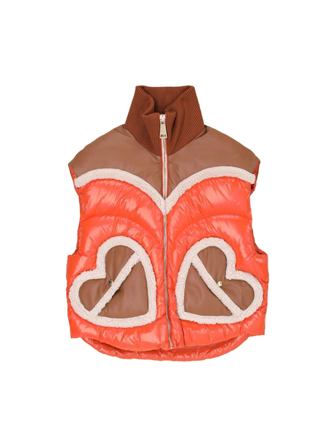 khrisjoy Corazon Sherling – vest with teddy details  orange XS/S