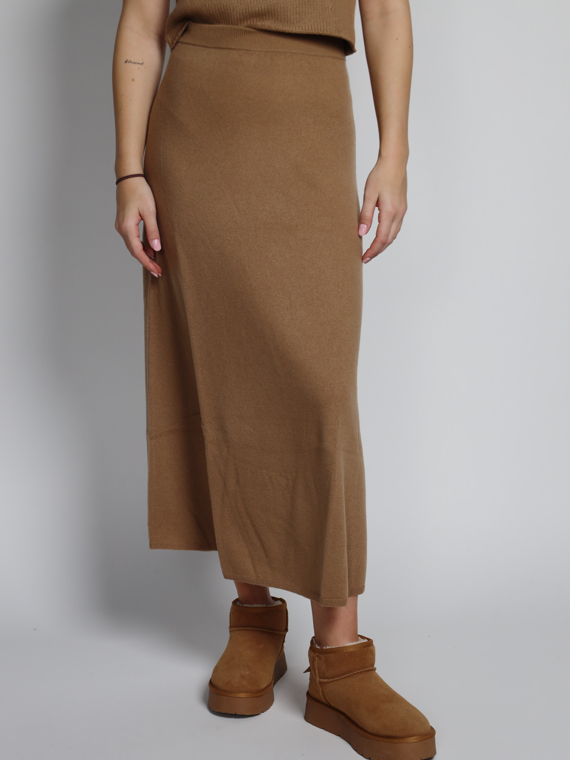 Lisa Yang Dolly – cashmere maxi skirt  camel XS/S