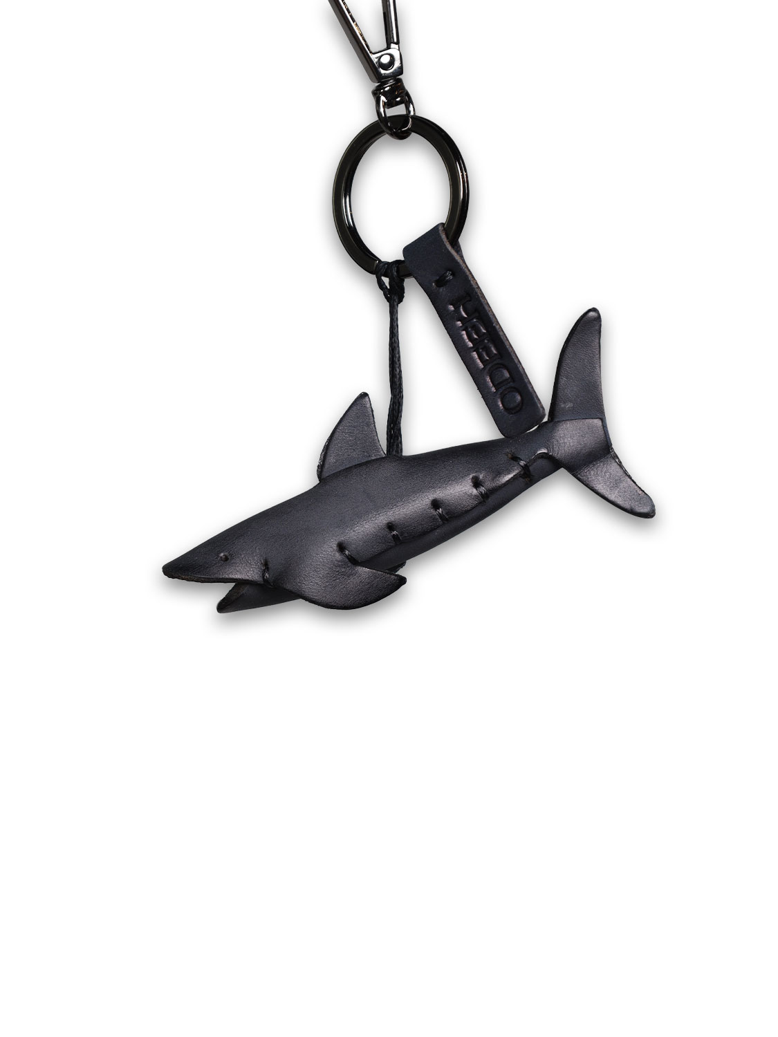 Odeeh Leather key ring marine One Size