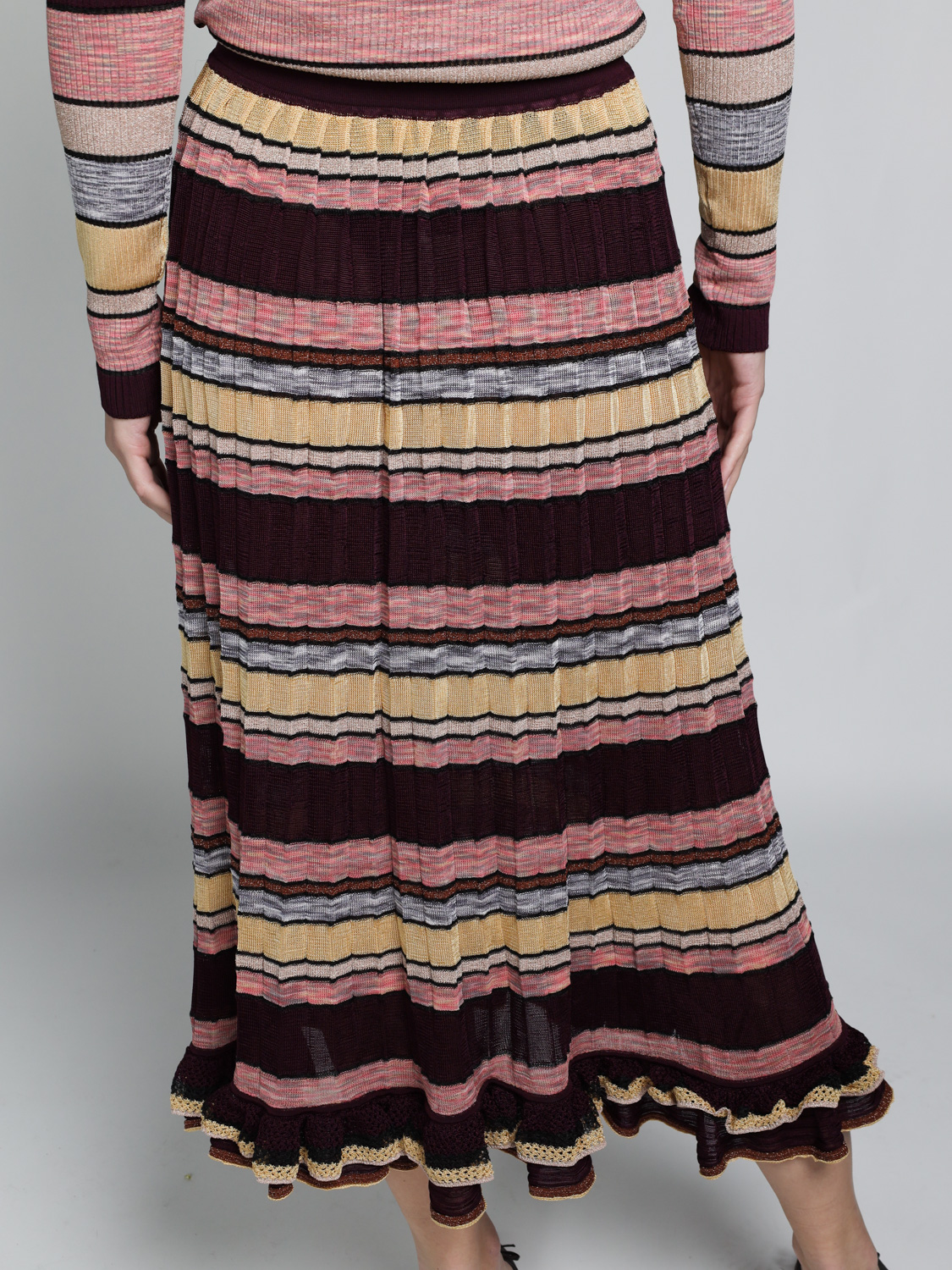 Ulla Johnson Seraphine striped skirt with lurex details  mehrfarbig L