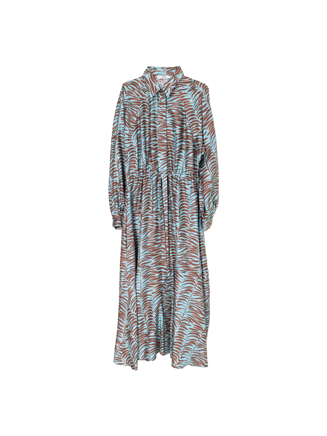 Odeeh Patterned silk maxi dress  petrol 36