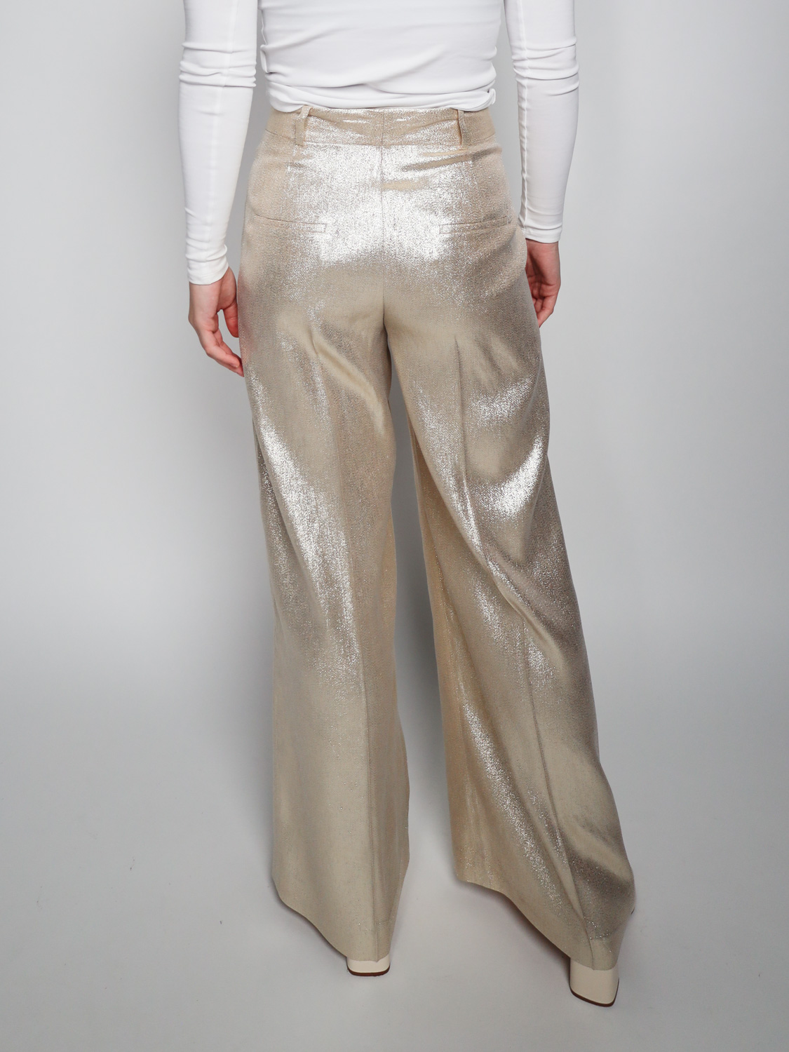 Sly010 Flora – Glitter Wide Leg Pants  creme 38