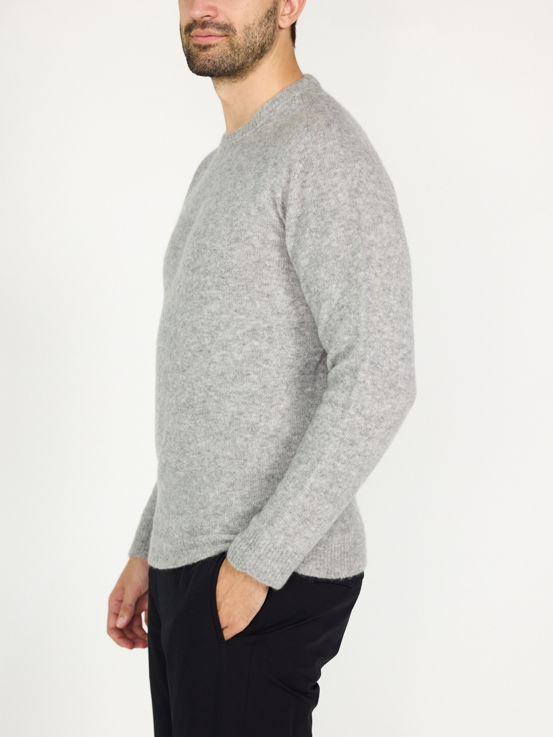 Stephan Boya Michael sweater made of cashmere  grey L