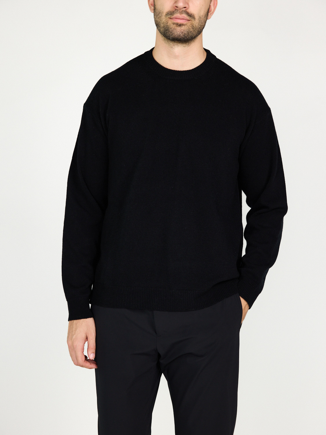 Roberto Collina Pullover aus Woll-Cashmere-Mix    nero 50