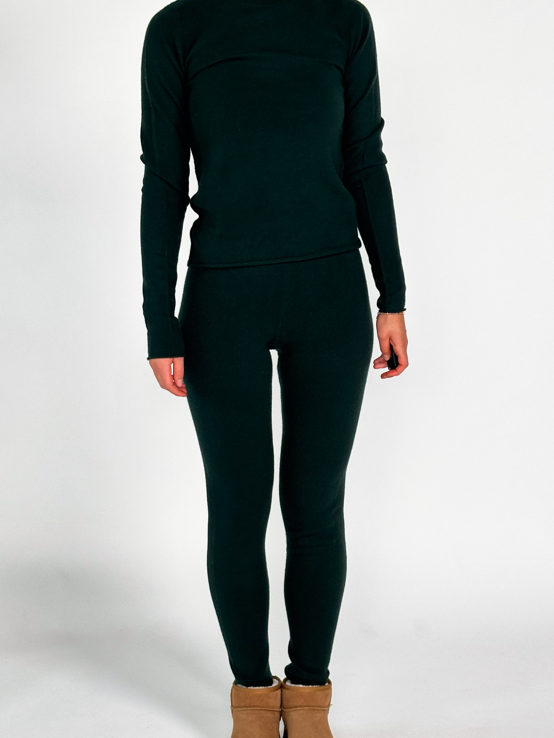 Extreme Cashmere N°372 Beat – Schmale Hose aus Cashmere-Mix   verde Talla única