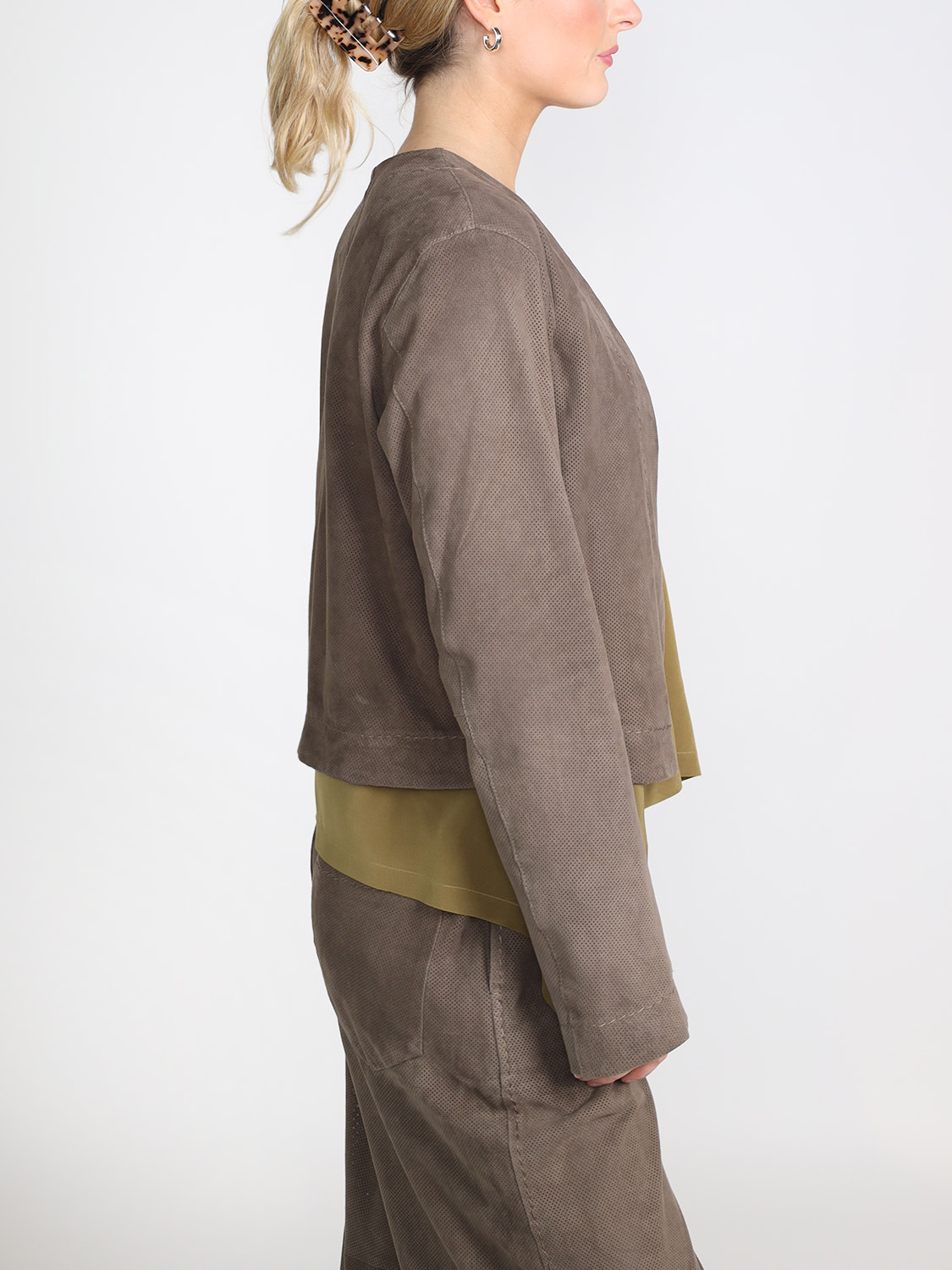 Ghera Studio Adriana - Jacke aus Lammleder taupe 34