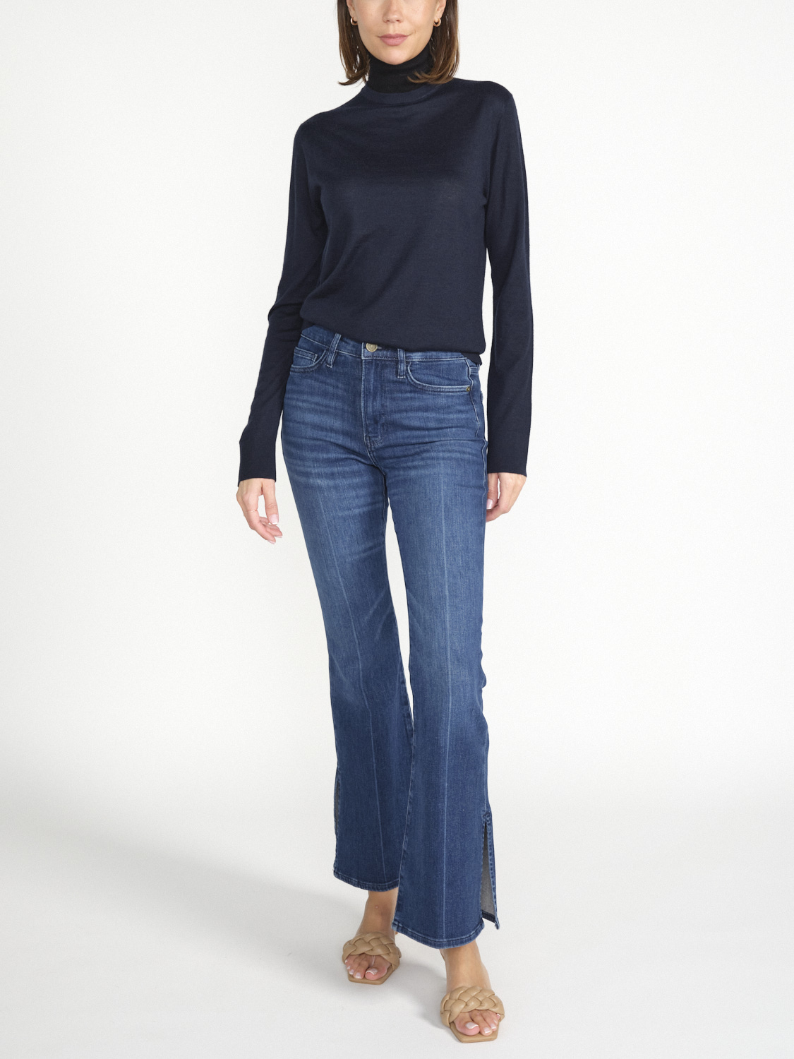 Lisa Yang Marina - Cashmere turtleneck sweater   marine 38