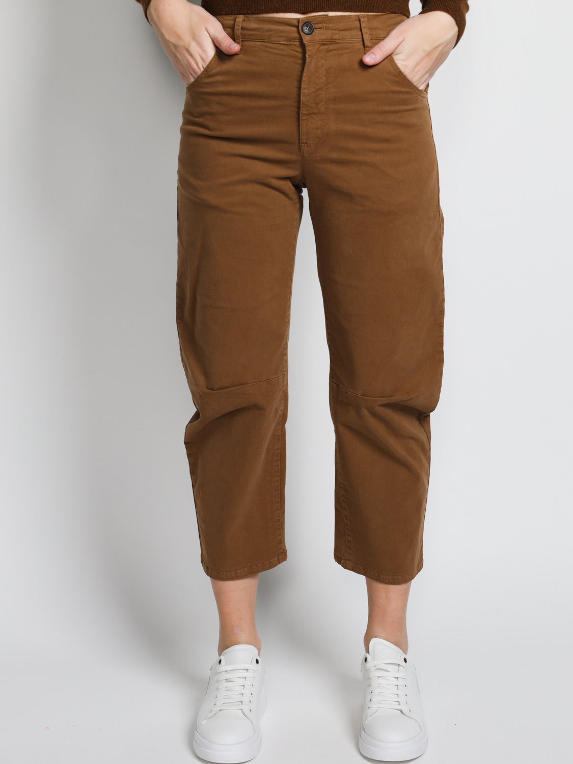 Nili Lotan Emerson Pant – cotton trousers with a loose fit  camel 34