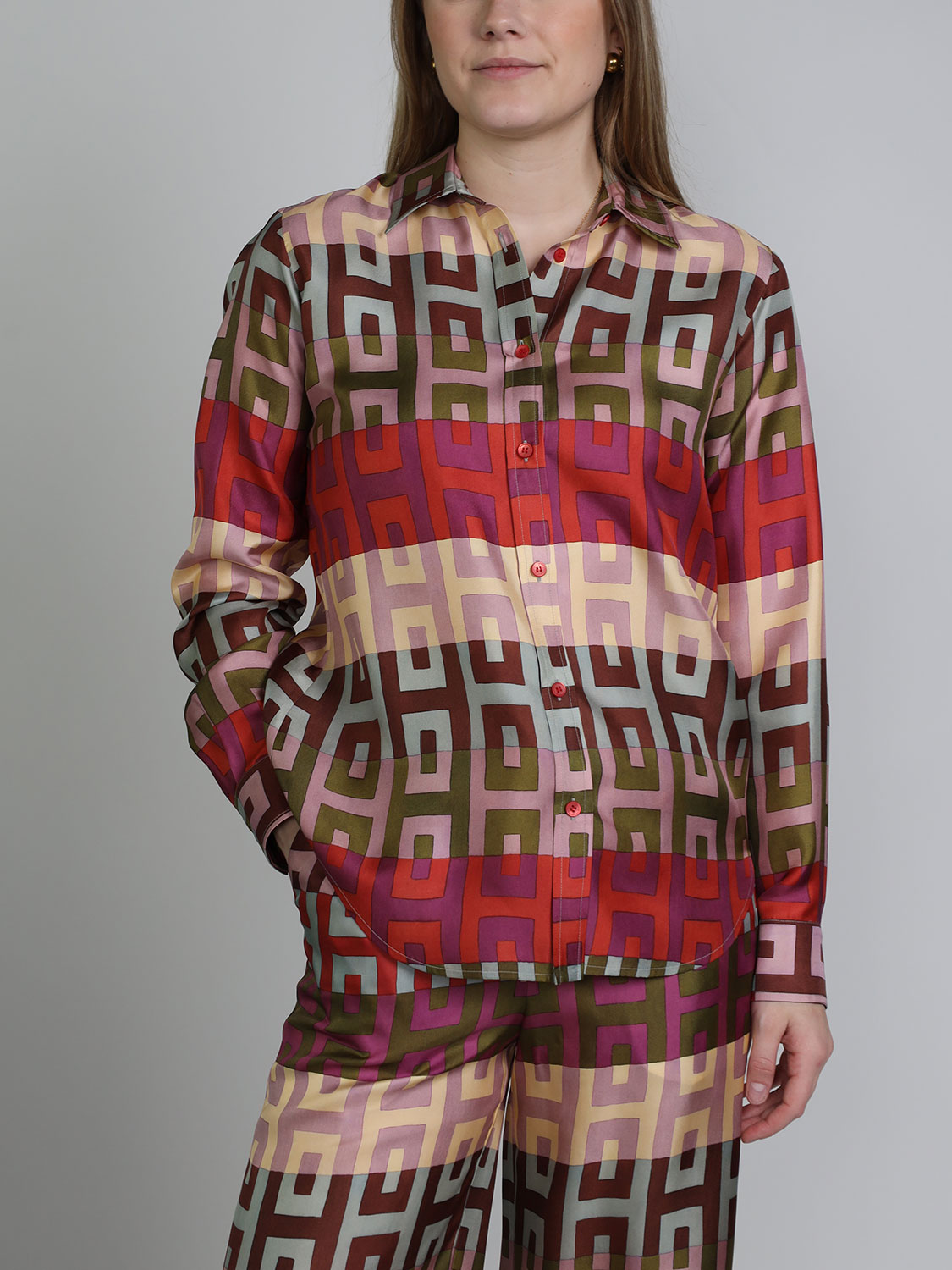 Lorena Antoniazzi Silk blouse with pattern   multi 34