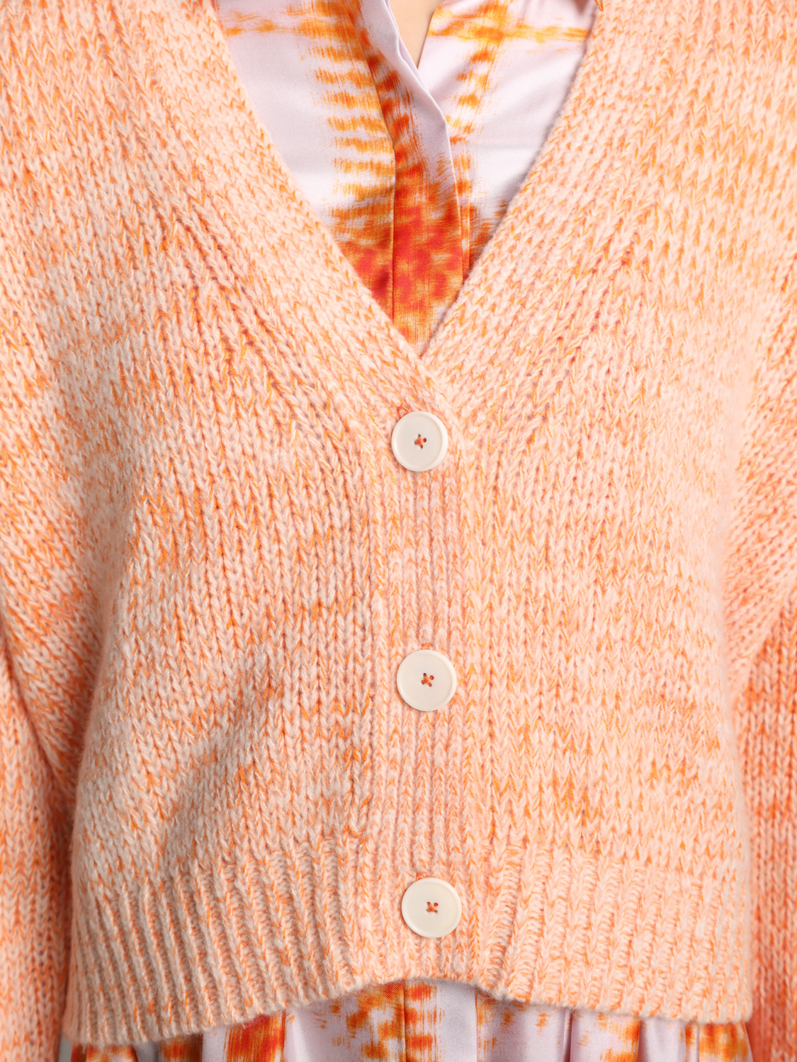 Odeeh Mellierter Cardigan aus Cashmere-Schurwoll-Mix   naranja XS