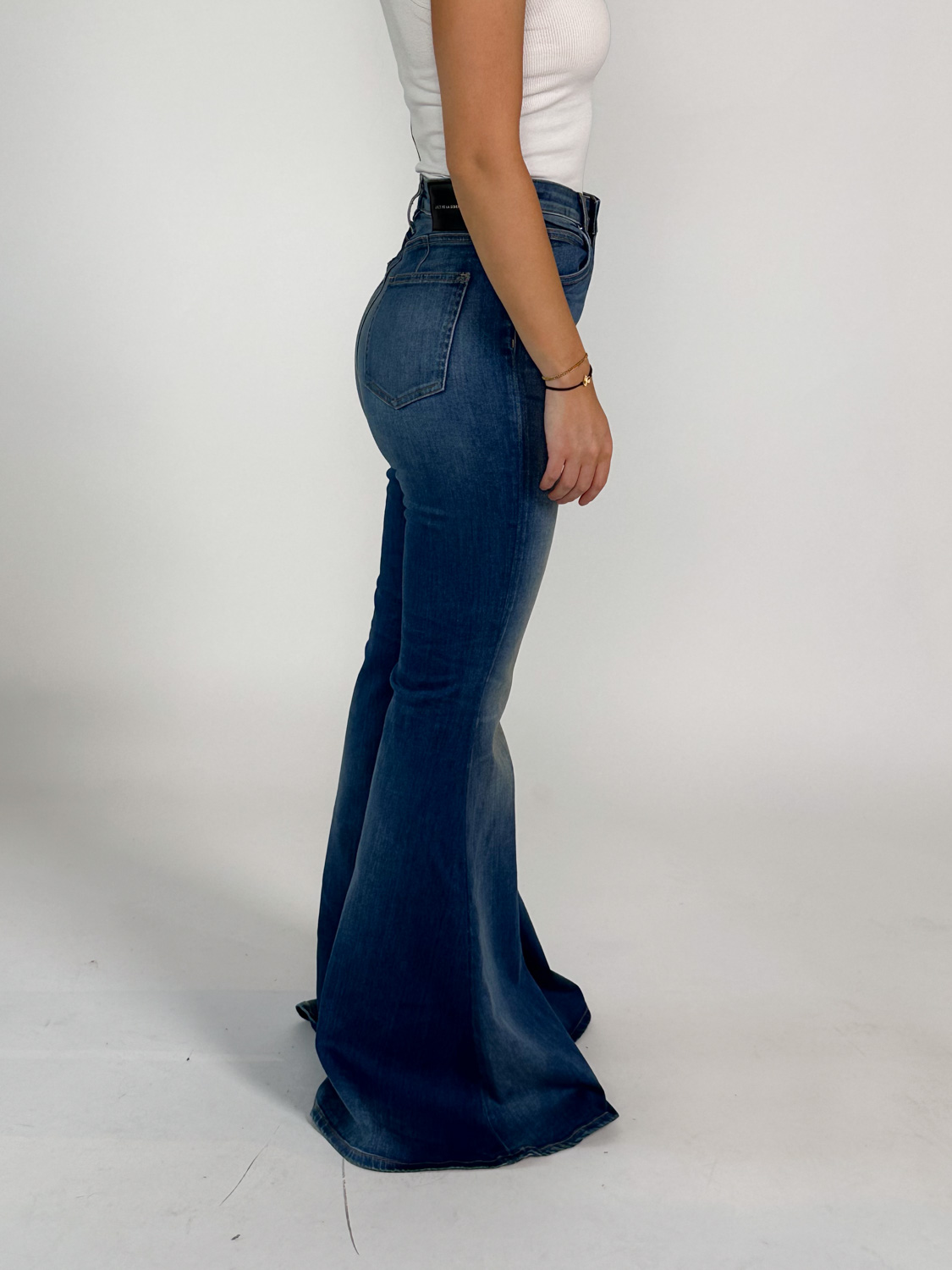 Cout De La Liberte Heidi - Pantalon en jean taille basse avec détails de franges scintillantes blau 26