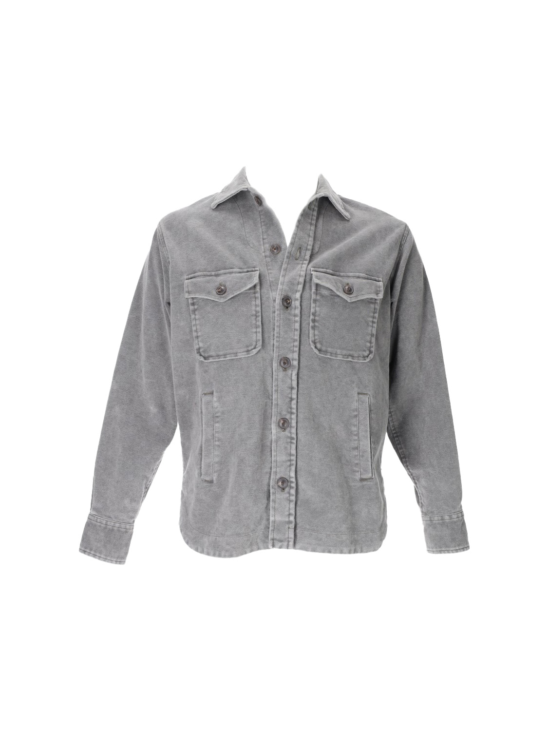 Tintoria Mattei 954 Overshirt – Flanell-Jacke aus Baumwolle    grigio L