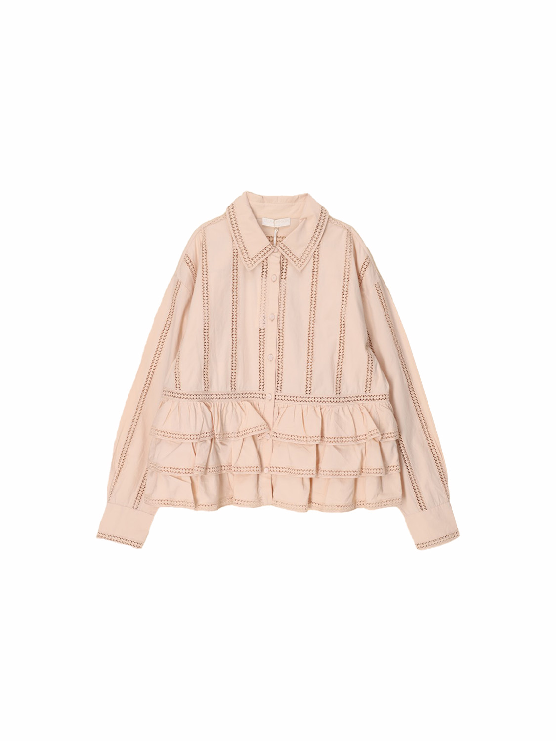 Harper cotton blouse with openwork pattern