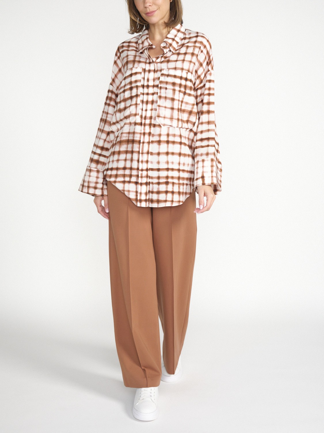 Dorothee Schumacher Checked Statement – ​​checked blouse  brown XXS