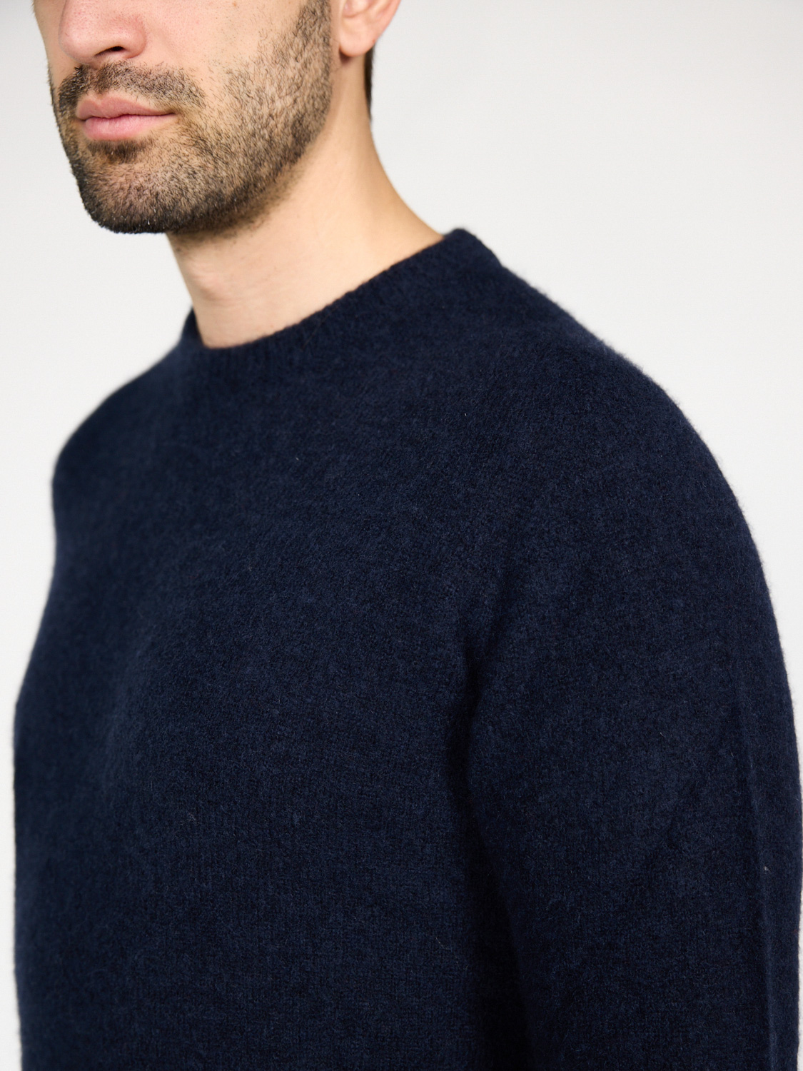 Roberto Collina Pullover aus Cashmere-Seide-Mix   marine 48