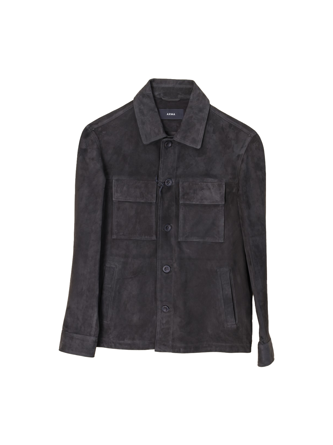 Arma Western shirt made of suede  blue 48