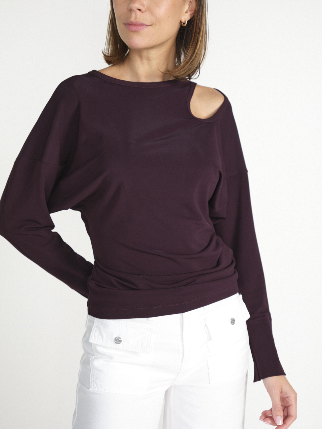 Victoria Beckham Twist – Stretchige Bluse mit Cut-Out-Detail   beaurdeux  XS