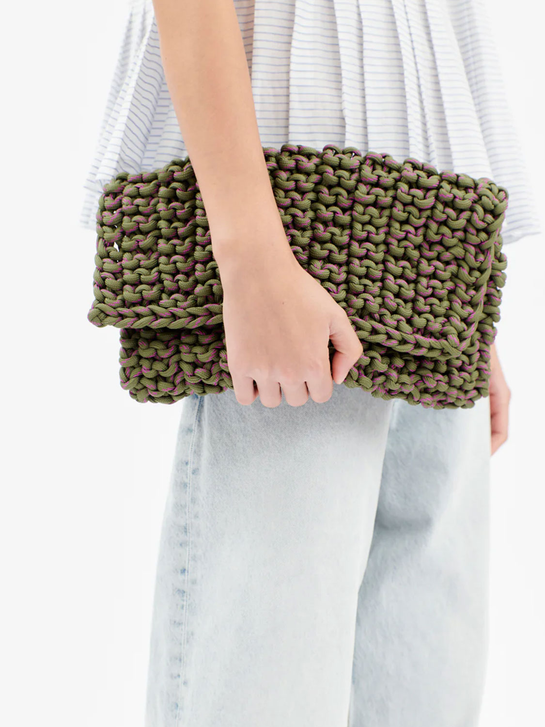 Odeeh Bag - Knitted clutch  green One Size