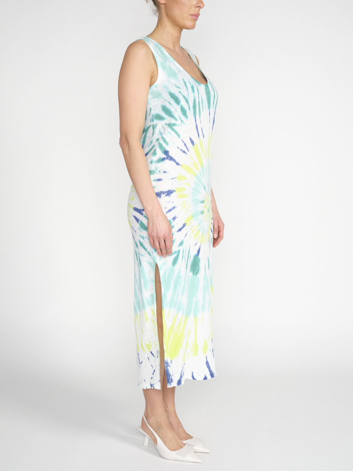 Kujten Midi dress with tie-dye print  XSS mint