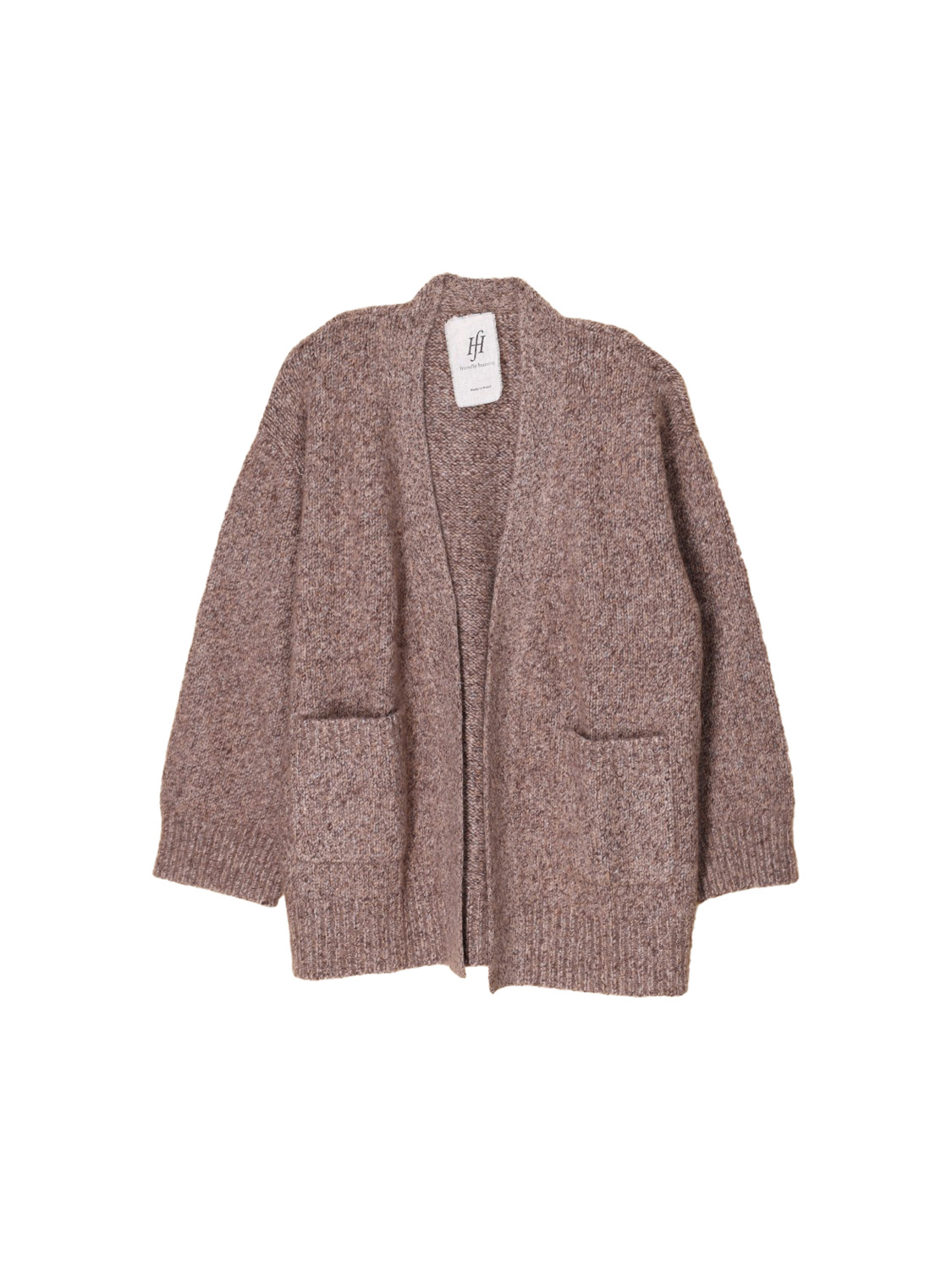 friendly hunting Sencillo Amara – Mottled cashmere blend cardigan  brown S