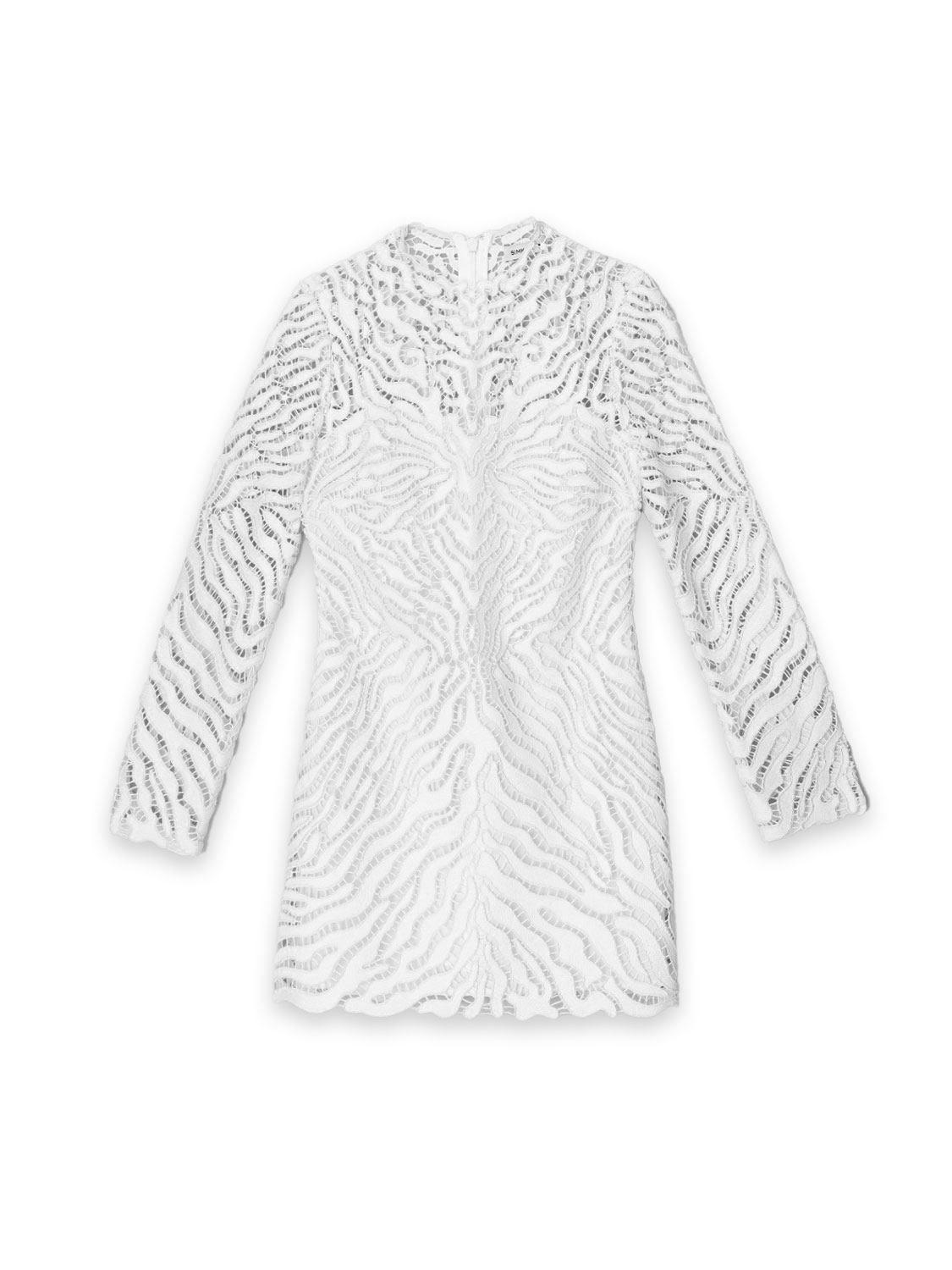 Simkhai Charis mini dress with ajour knit pattern  white S