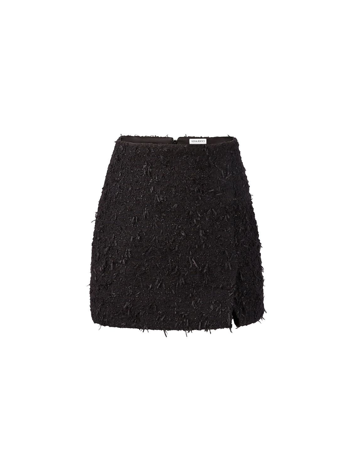 Nina Ricci Tweed mini skirt with lurex details  black 36