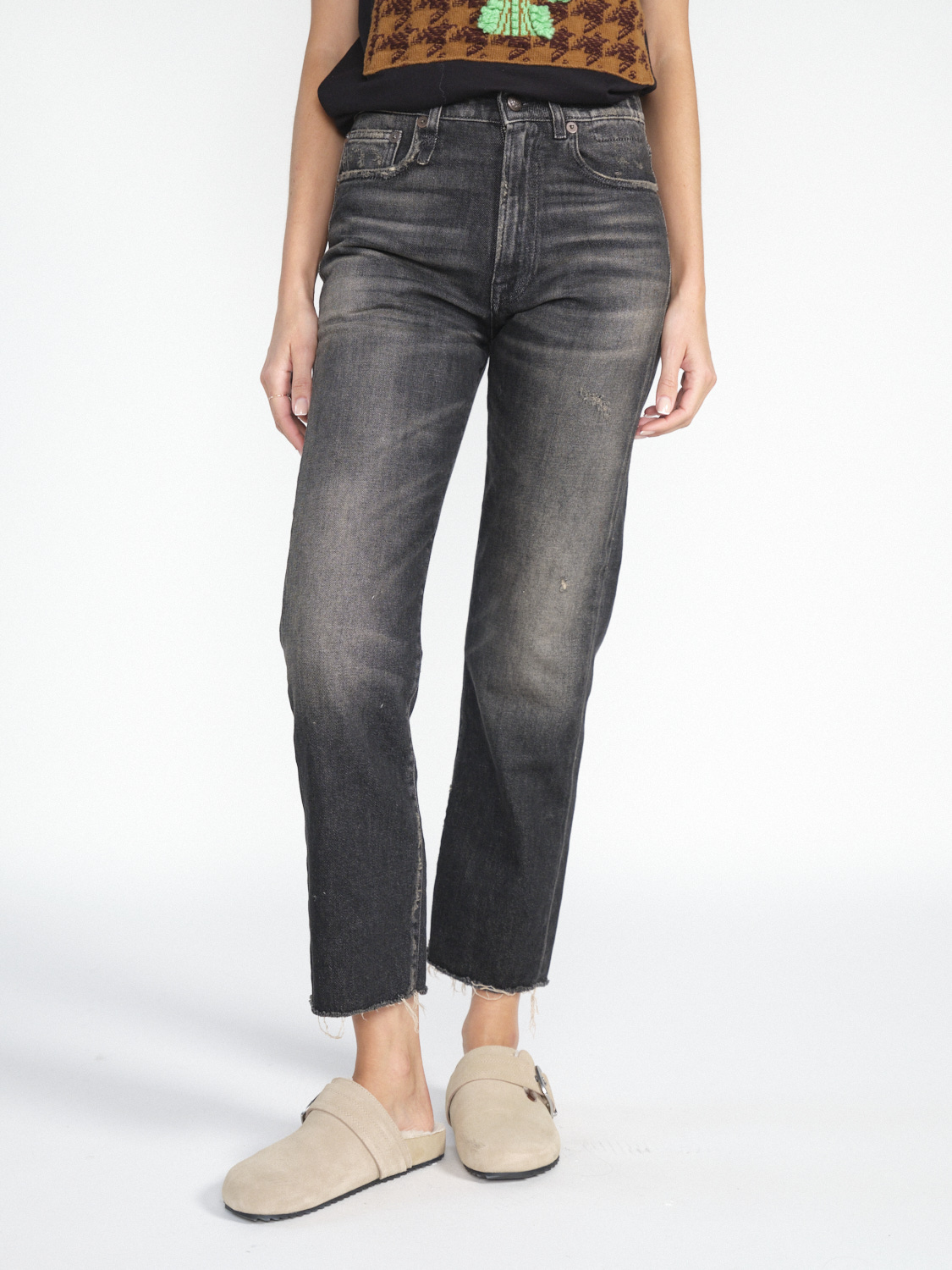 R13 Faded boyfriend jeans  black 27