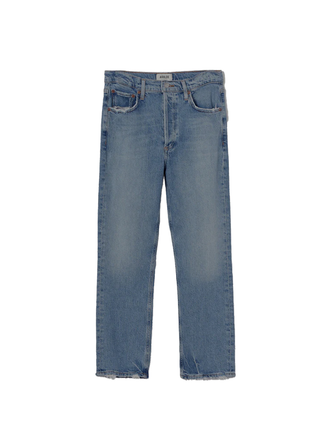 Agolde Riley straight crop jeans  blue 27