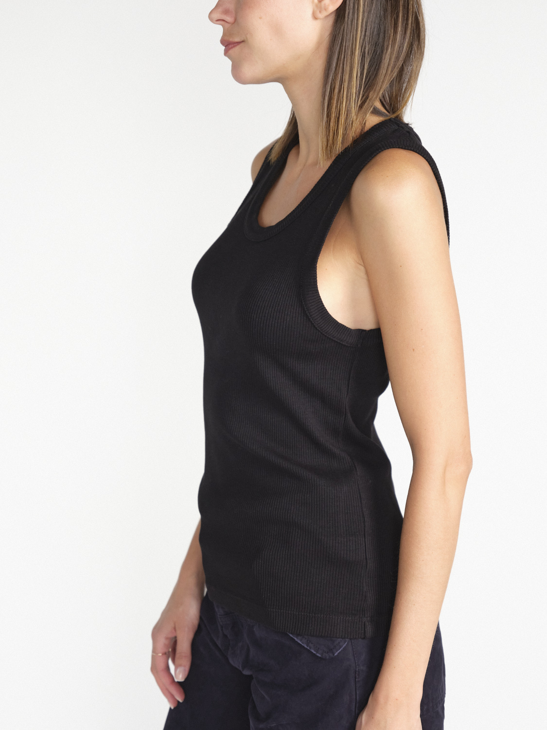 Agolde Poppy Tank – tank top made from a cotton blend  black M