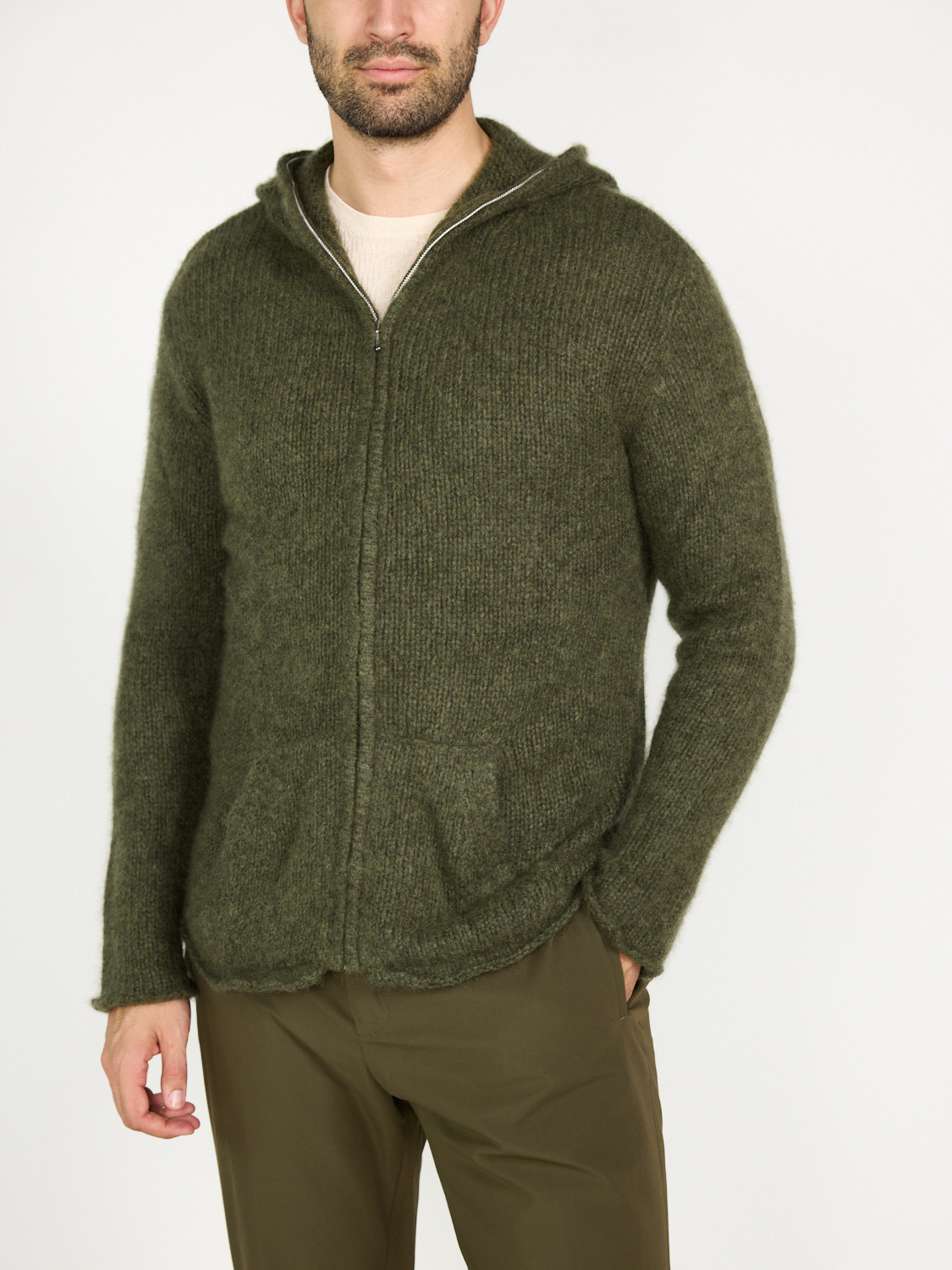 Stephan Boya Sandro - Strickjacke aus Cashmere caqui M