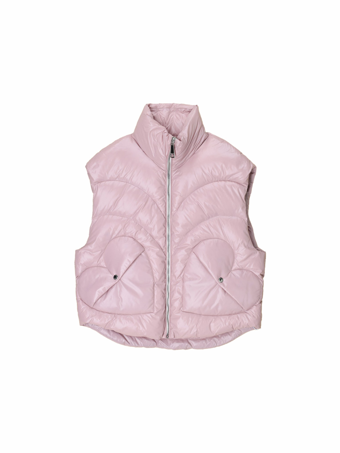 Khrisjoy Oversized Vest – Matte Weste aus Baumwoll-Mix   rosa XS/S