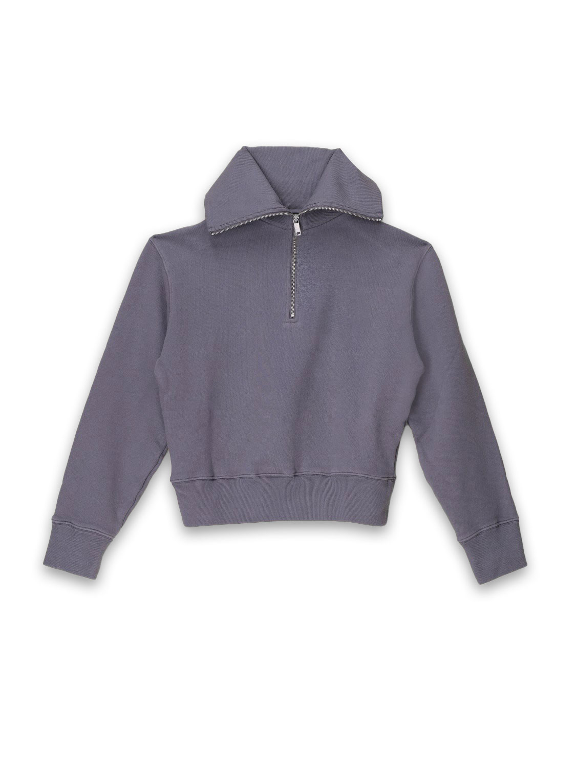 Sweatshirt with troyer collar 