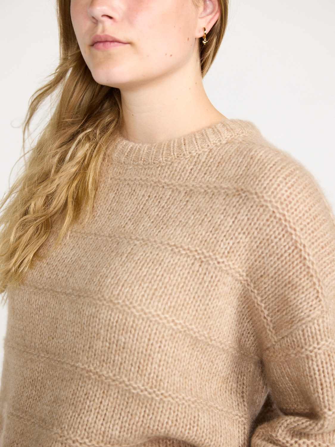 LU Ren Trili - Knit sweater made of cashmere-mix  beige XS