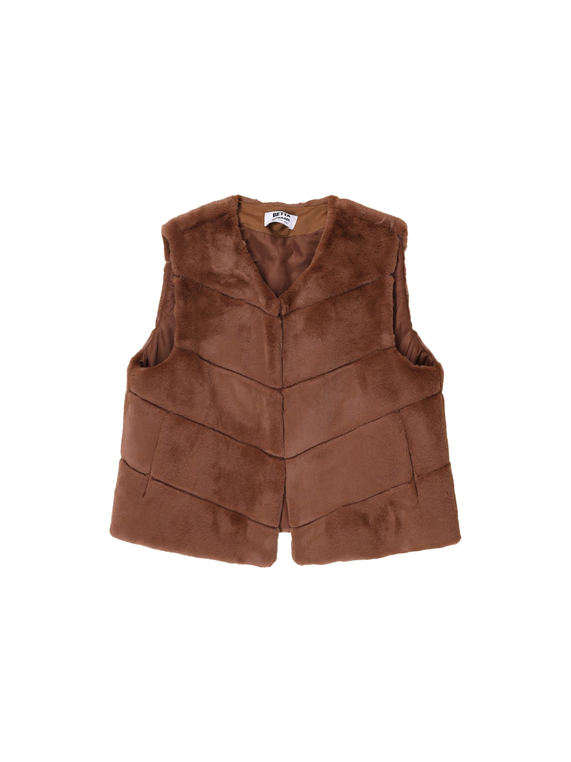 Betta Corradi Short fur vest  camel L