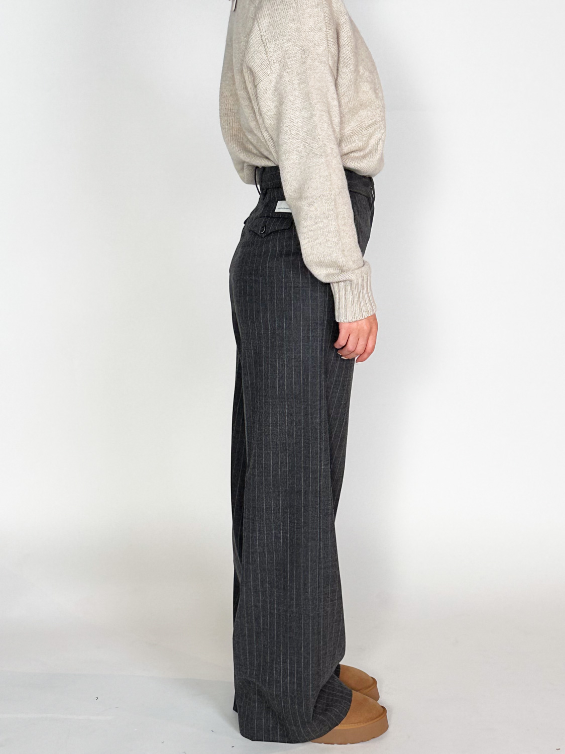 nine in the morning Karen – trousers in a classic pinstripe design  grey 28