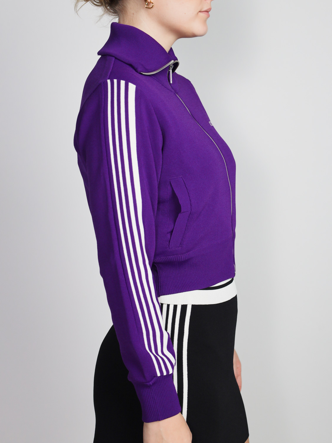 Autry Sweat-Jacke mit Streifen purple S