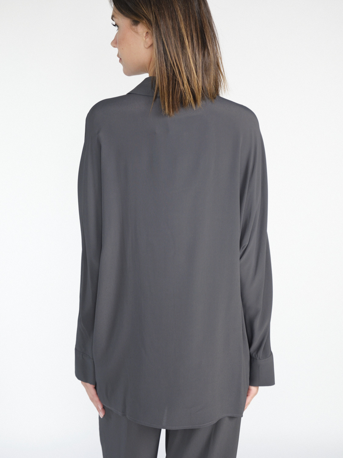 Semicouture Lightweight blouse with breast pockets  grey 34