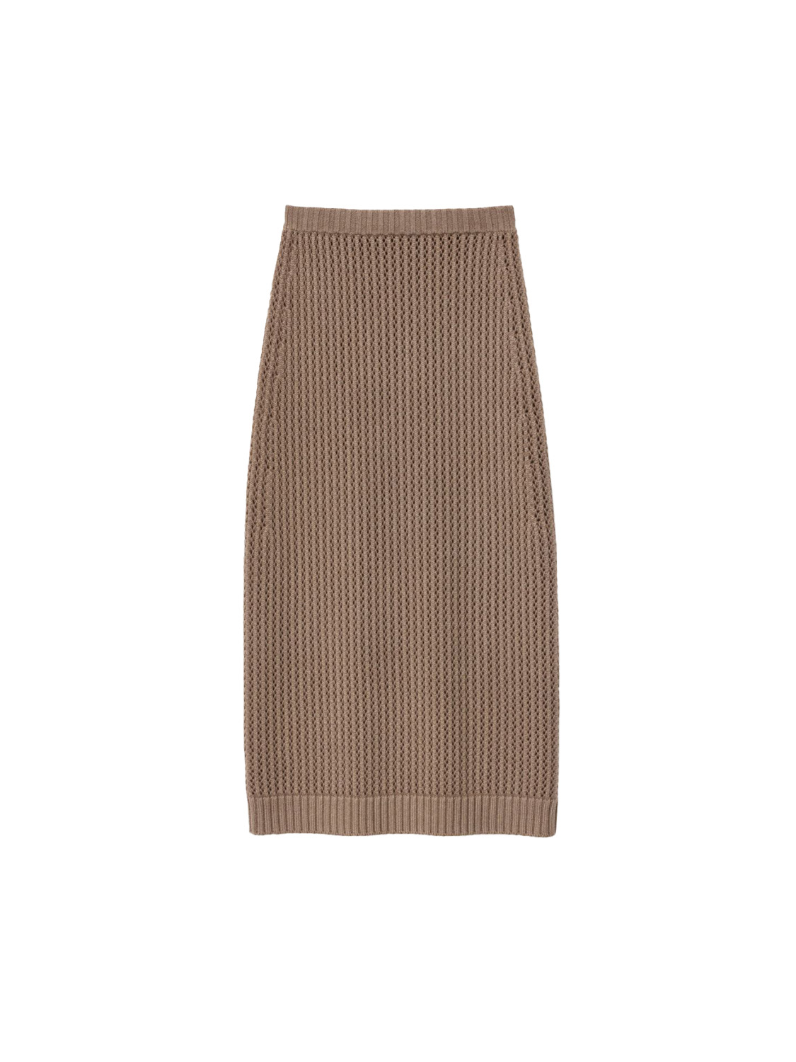 Iris von Arnim Giardano – cashmere skirt with ajour knit  brown S