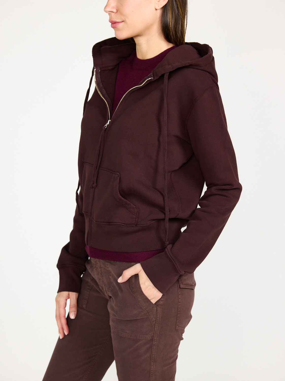 Nili Lotan Callie Zip Jacket  bordeaux XS