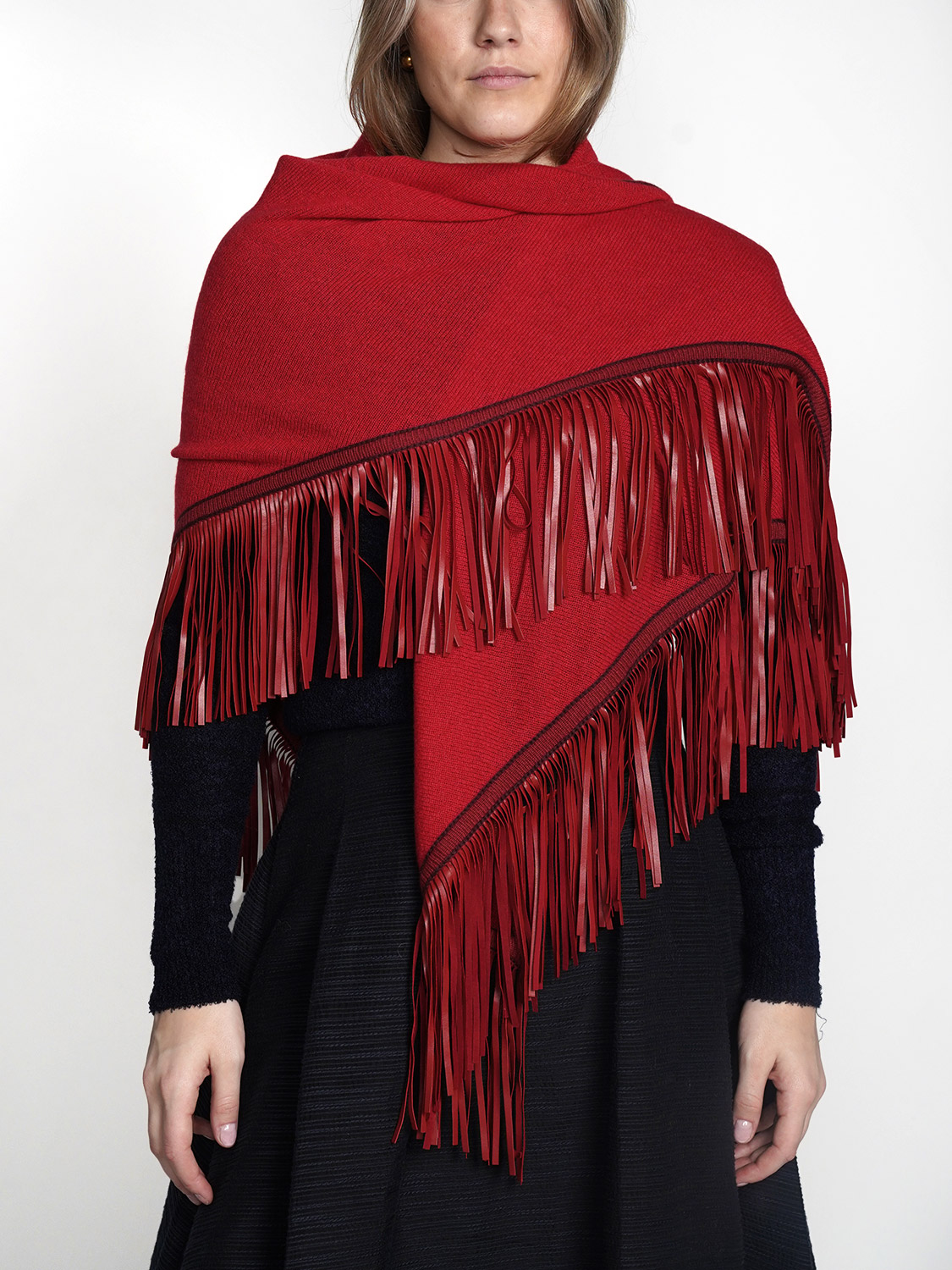 Antonia Zander Triangolo – Schal aus Cashmere  rot One Size