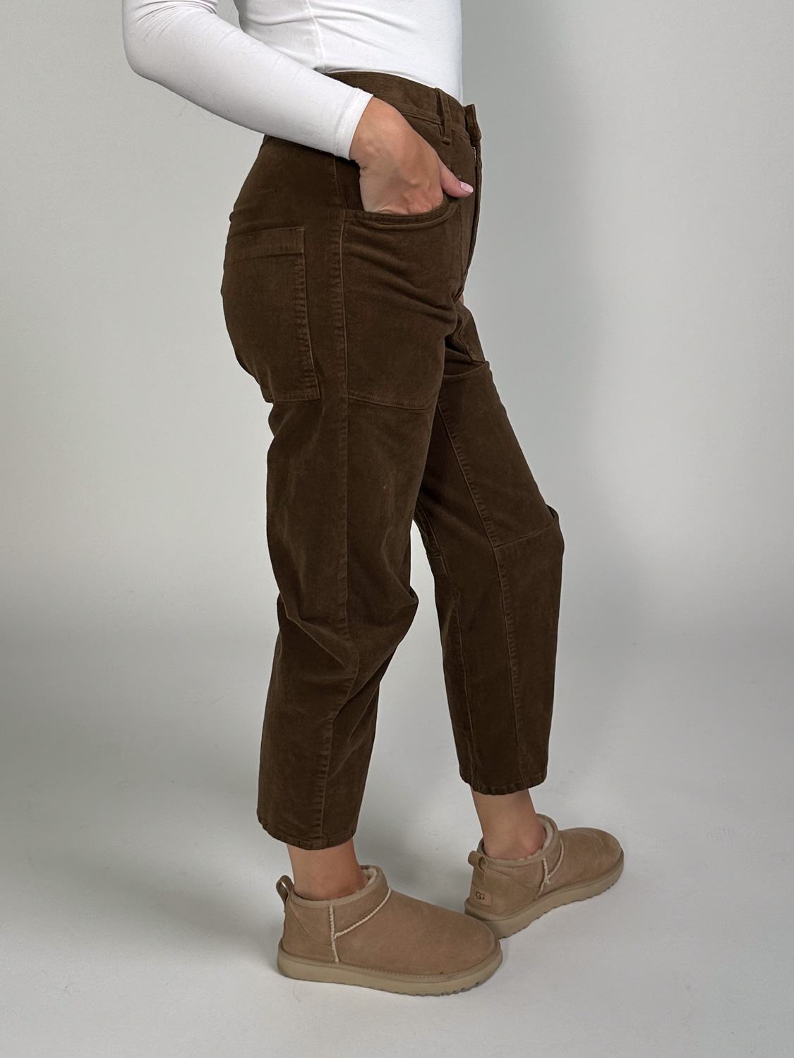 Nili Lotan Shon Pant – trousers made of corduroy  brown 40