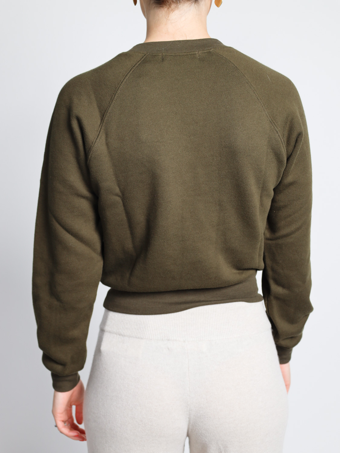 Eterne Shrunken - Sweatshirt with embroidered logo    khaki XS