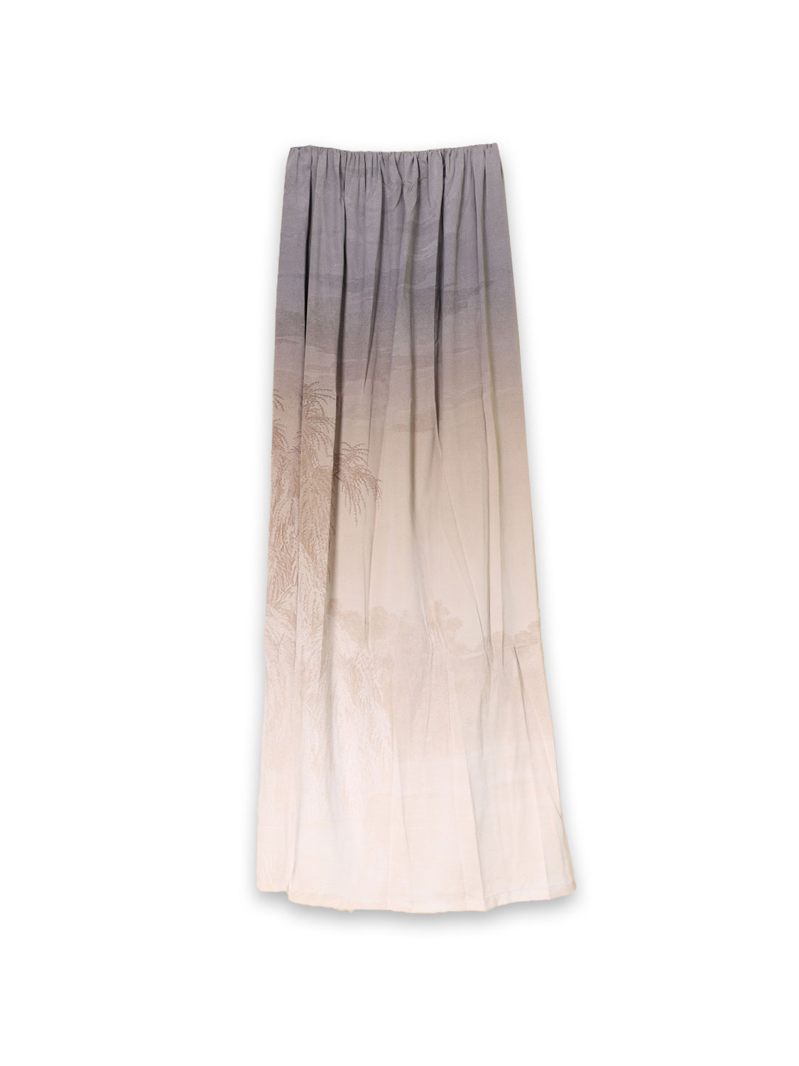 maxi silk skirt with floral pattern 