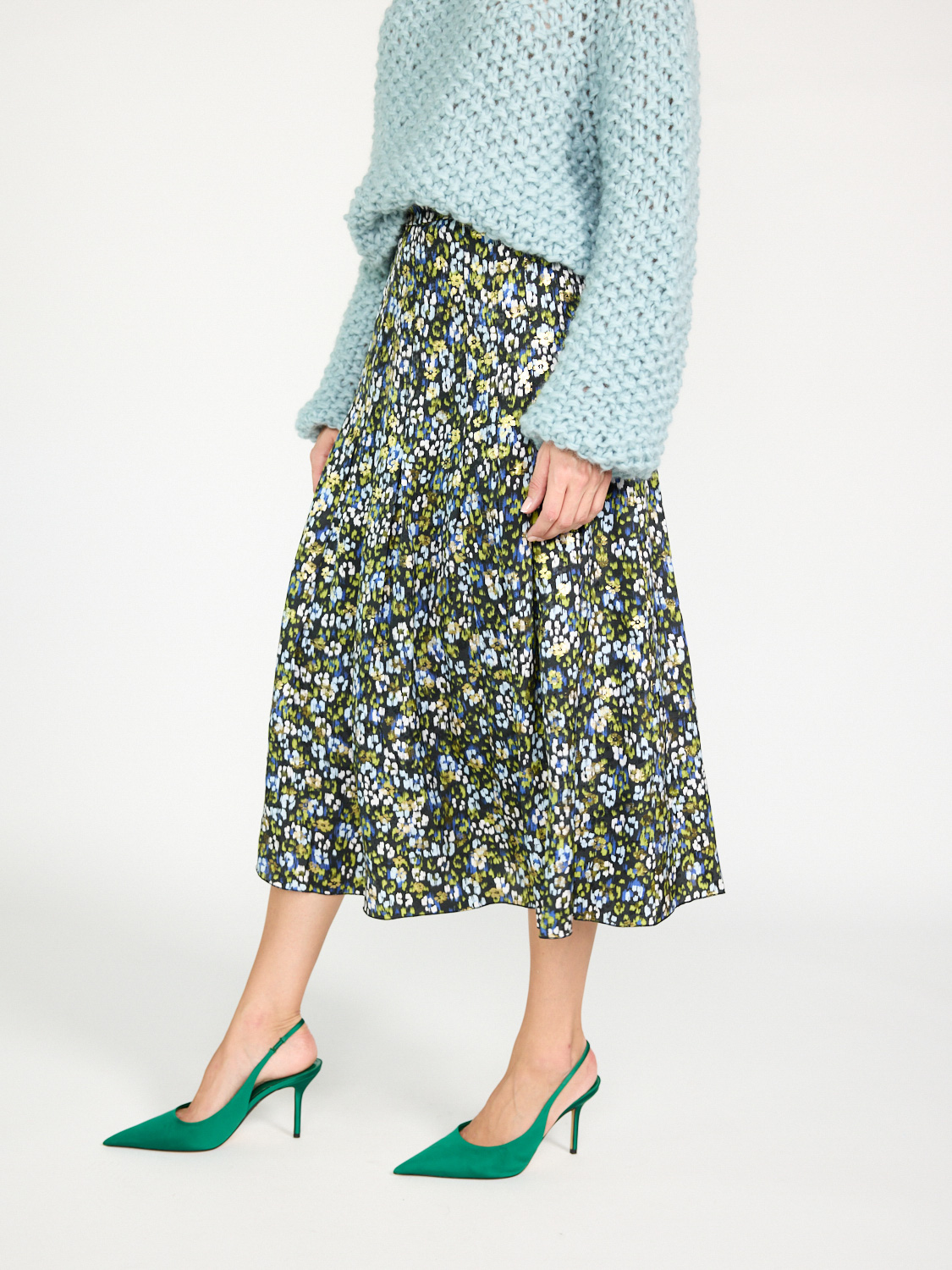 Antonia Zander Lameh skirt with floral print  multi XS