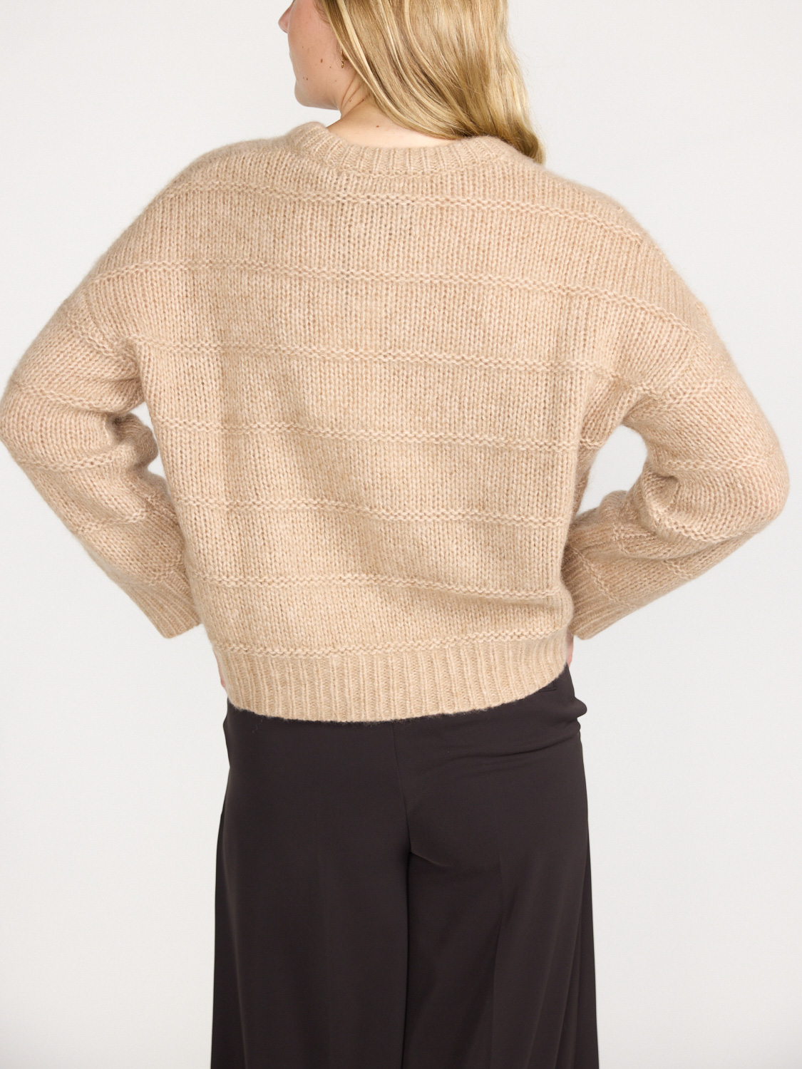 LU Ren Trili - Knit sweater made of cashmere-mix  beige XS