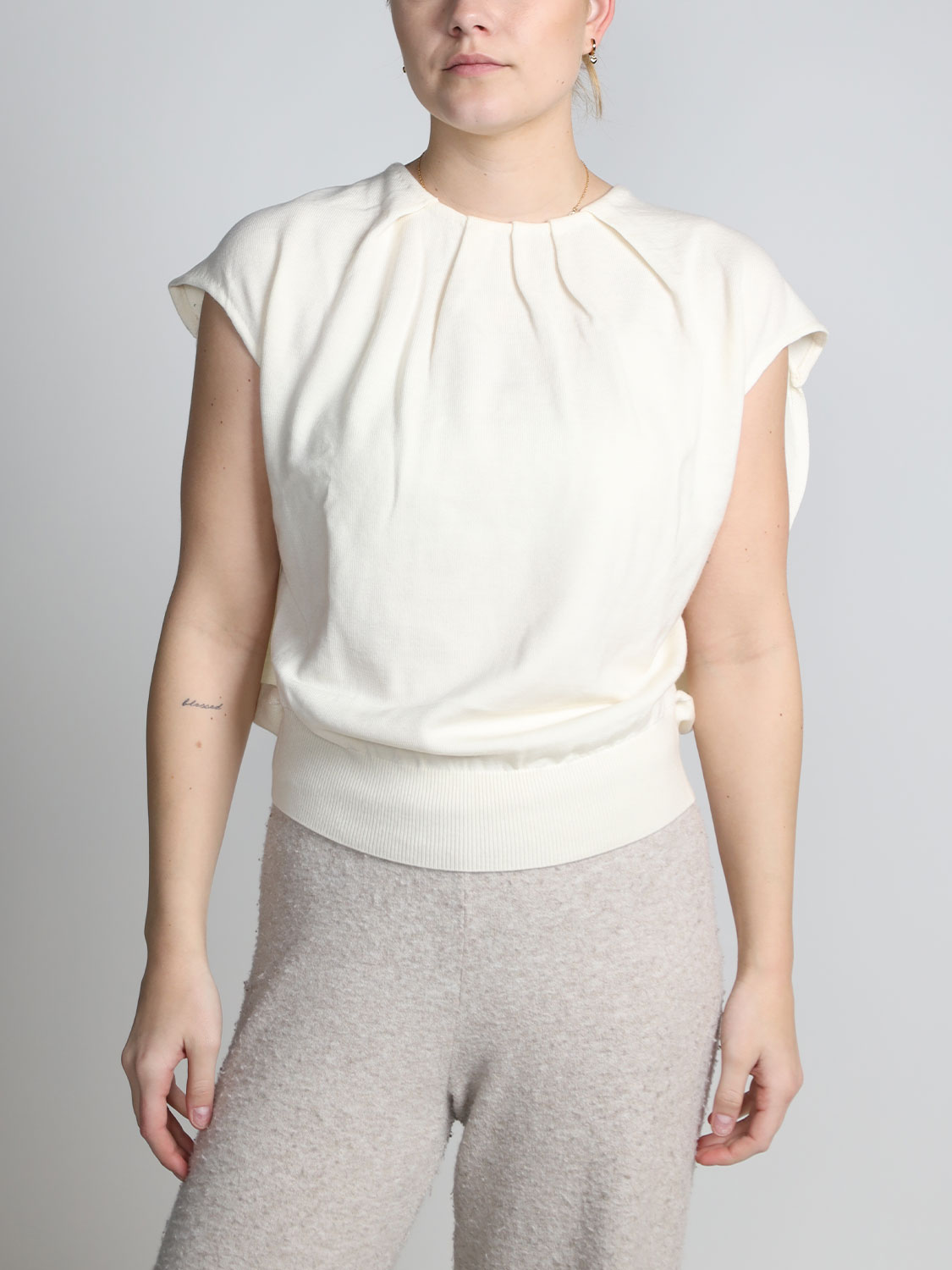 Simkhai Lamara - Merino wool top  white S