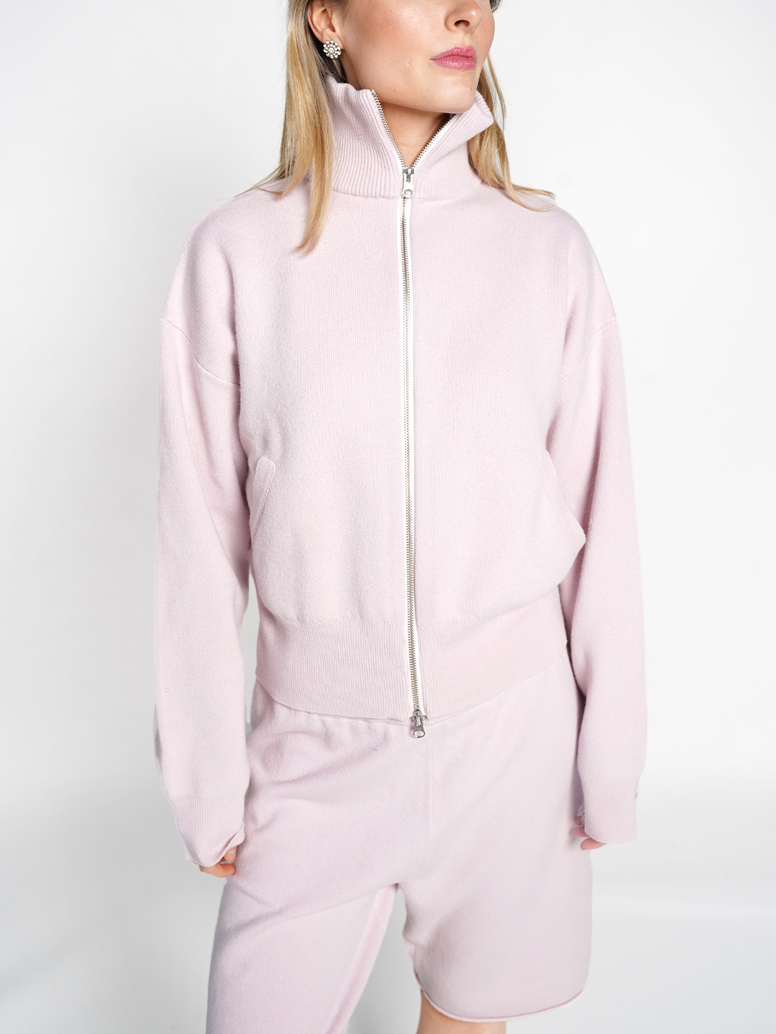 Extreme Cashmere N°385 xtra Cute – zip cardigan  rosa One Size