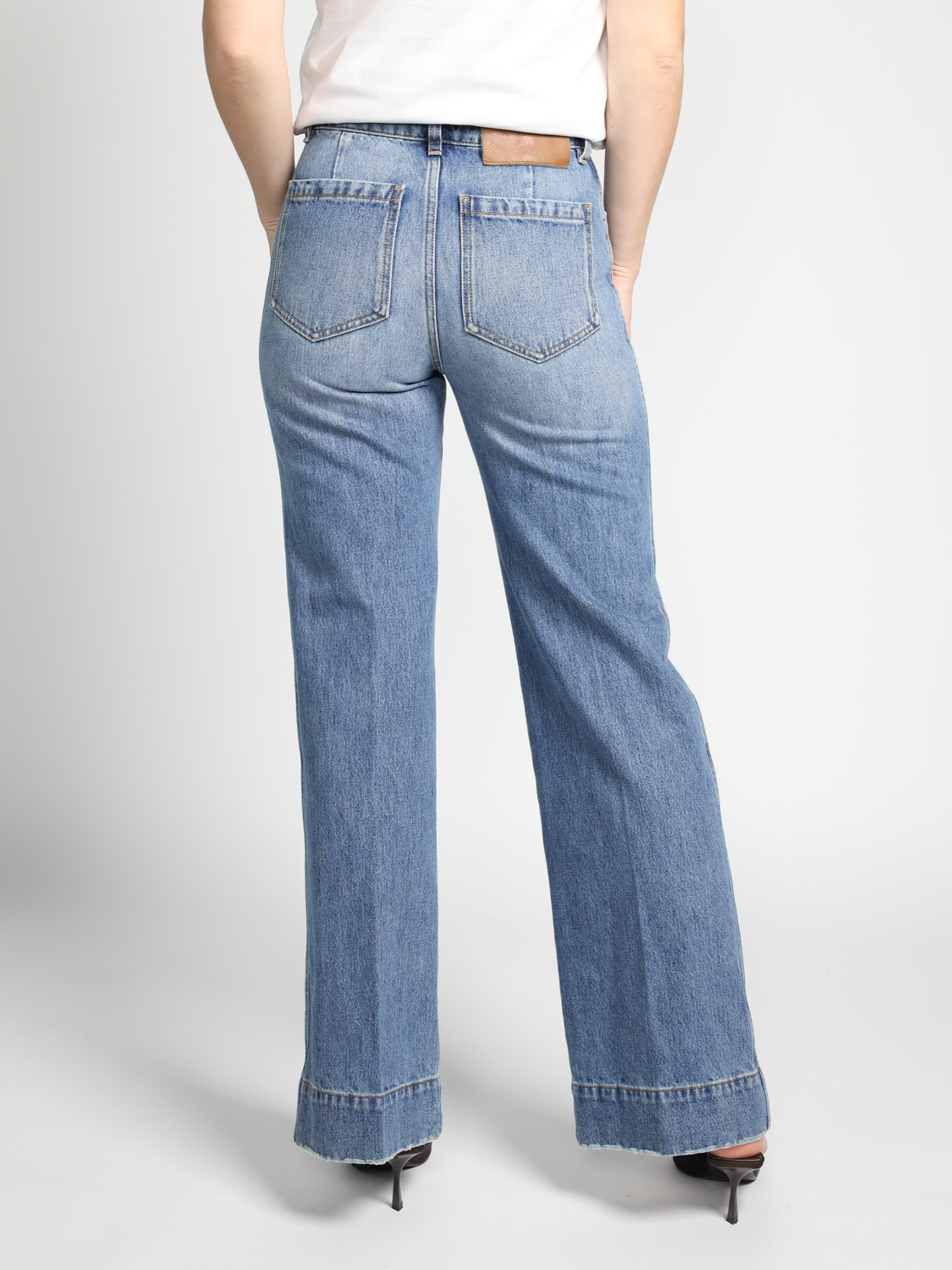 Victoria Beckham Alina wide leg jeans  hellblau 28