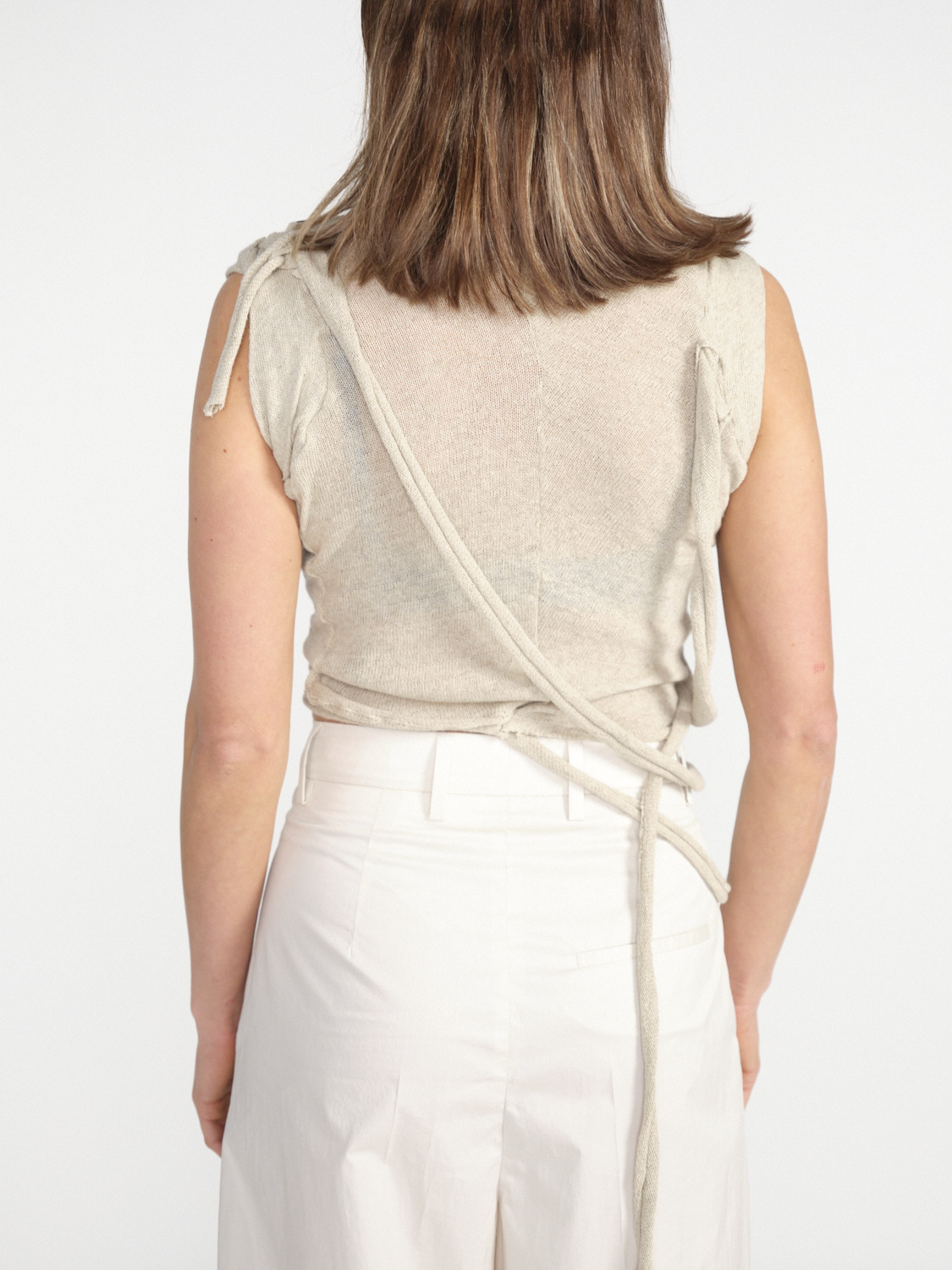 Ottolinger Top in lino decostruito  beige S