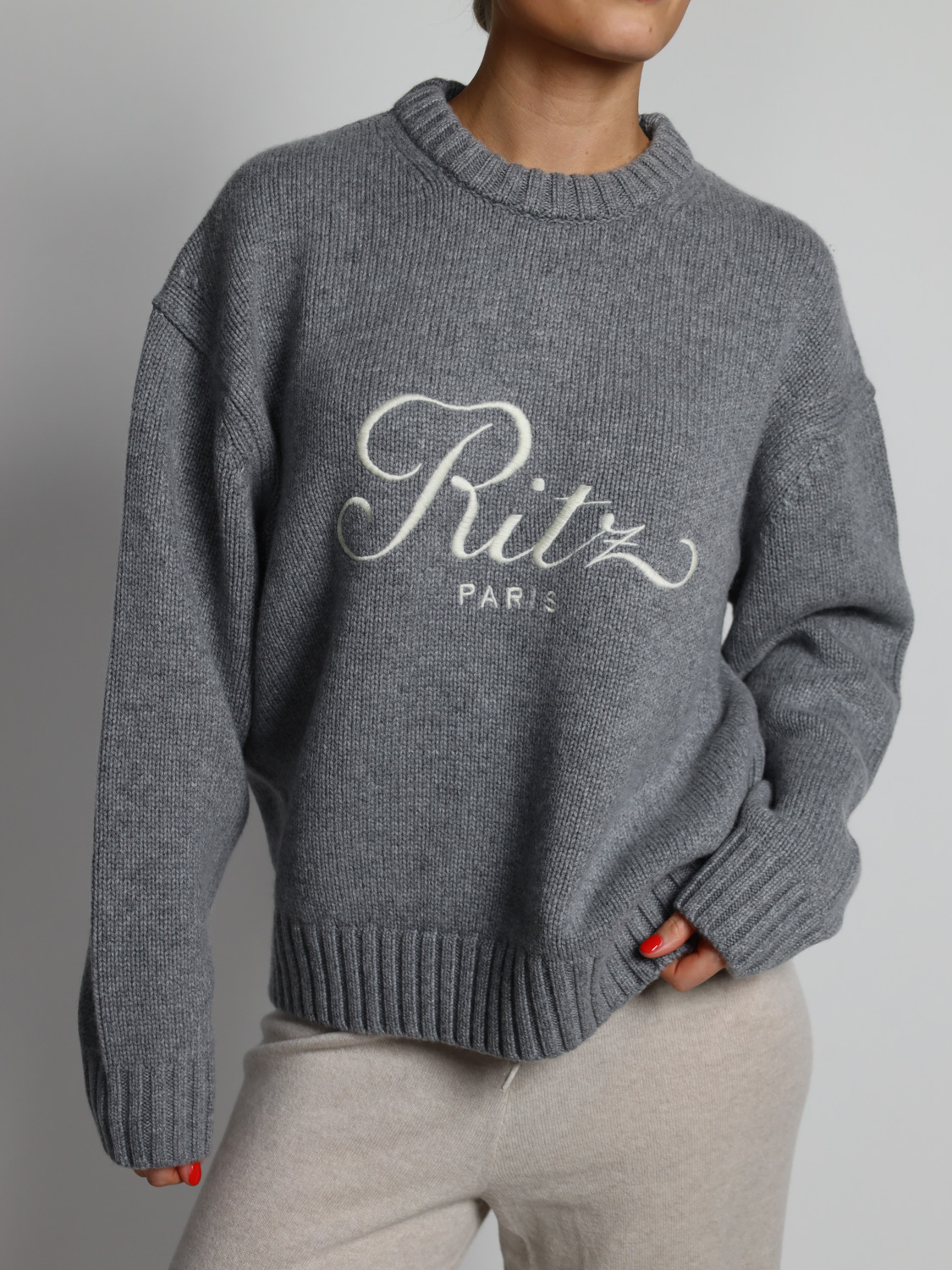 Frame Ritz Unisex – Pullover aus Cashmere  grigio S